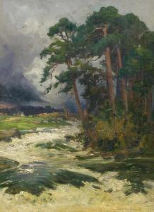 LUND Niels Moeller 1863-1916,Stormy Atmosphere over Wild Water,Van Ham DE 2020-01-29