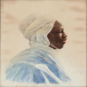 LUND O 1900-1900,An African in profile,1936,Bruun Rasmussen DK 2013-04-08