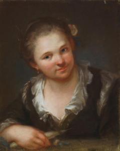 LUNDBERG Gustaf 1695-1786,Portrait of a young girl, head and shoulders,Rosebery's GB 2018-03-21