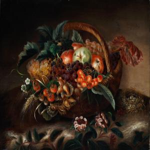 LUNDBLAD Sara,A basket of apples,grapes, strawberry, cherry and ,Bruun Rasmussen 2008-11-18