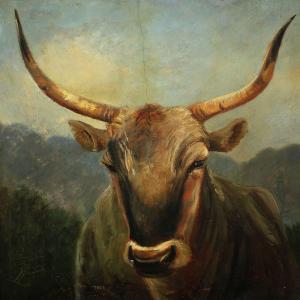 LUNDBYE Johan Thomas 1818-1848,Bull in a landscape,Bruun Rasmussen DK 2013-11-04