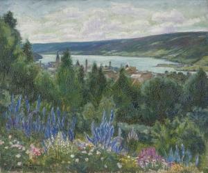LUNDEBY Alf 1870-1961,View over Lillehammer,1920,Grev Wedels NO 2010-11-29