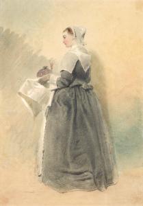 LUNDGREN Egron Sillif 1815-1875,A spanish girl with a tray,1854,Bukowskis SE 2012-12-04
