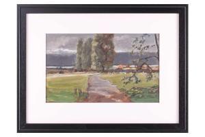 LUNDIN Norman 1938,Trees and Pathway,1999,Dawson's Auctioneers GB 2023-12-15