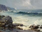 LUNDMARK Leon 1875-1942,Waves breaking along a rocky coast,Christie's GB 2005-09-07