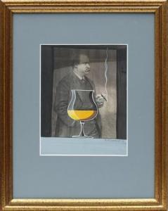 LUNDQVIST Bo 1934,Komposition med cognac,Uppsala Auction SE 2016-02-16