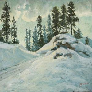 LUNDQVIST M 1900-1900,Winter forest,Bruun Rasmussen DK 2012-01-30
