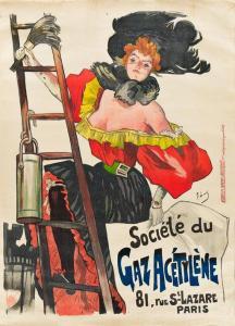 LUNEL Ferdinand 1857-1933,SOCIÉTÉ DU GAZ ACÉTYLÈNE,1895,Swann Galleries US 2020-08-27