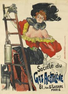 LUNEL Ferdinand 1857-1933,SOCIETE DU GAZ ACETYLENE,1895,Swann Galleries US 2014-02-25