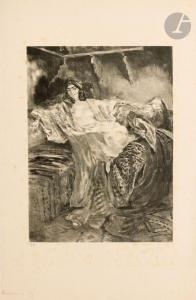 LUNOIS Alexandre 1863-1916,Courtisane à Fès ; Le Hammam,1890,Ader FR 2023-11-29