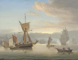 LUNY Thomas 1759-1837,A Royal Navy frigate firing a salute to announce h,1836,Christie's 2013-11-20