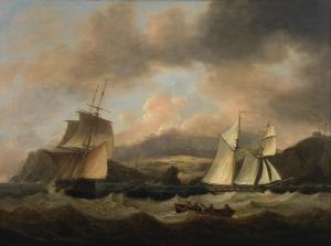 LUNY Thomas 1759-1837,Vessels in rough seas off the coast near Teignmout,Bonhams GB 2024-04-24