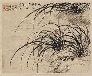 Luo Ping 1733-1799,Orchideen an einer Uferböschung,Lempertz DE 2012-12-07