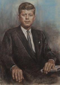 LUPAS Louis,Portrait of the 35th U.S. President John Fitzgerald Kennedy,Dallas Auction US 2015-11-04
