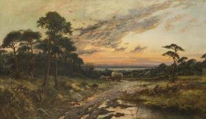 LUPIANEZ Y CARRASCO Jose 1864-1933,Paisaje al atardecer,Subastas Segre ES 2021-06-29