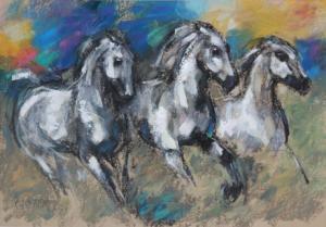 LUSTYK Boguslaw 1940,Camargue Horses,2006,Rempex PL 2011-05-05