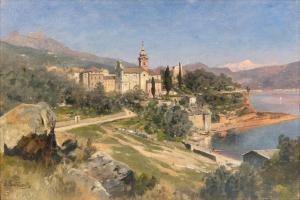 LUTTEROTH Ascan 1842-1923,By Lake Como,1887,Stahl DE 2022-11-26