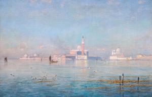 LUTTEROTH Ascan,Venice, View of the Lagune and Santa Maria Maggior,Palais Dorotheum 2022-09-08