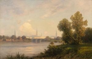 LUTTEROTH Ascan 1842-1923,View of the Lombardsbrücke,1886,Stahl DE 2023-06-23