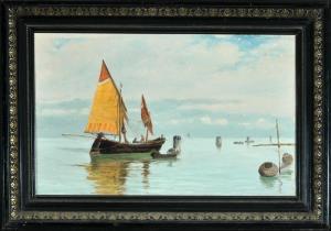 LUTTEROTH Emma 1854-1894,Fischerboot am See,Allgauer DE 2017-01-12