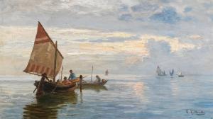 LUTTEROTH Emma 1854-1894,Fishing Boats at Dusk,Palais Dorotheum AT 2020-05-13