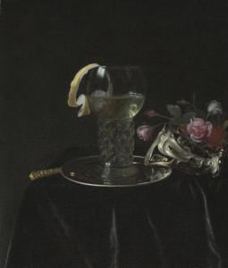 LUTTICHUYS Simon,A roemer of sweet wine on a pewter plate, with flo,1649,Christie's 2019-07-05