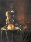 LUTTICHUYS Simon,Still life with pewter jug, rummer, bread roll and,Galerie Koller 2008-09-15