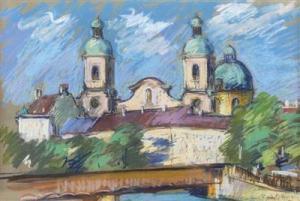 LUTZ WALDNER Erwin 1912-1975,Blick auf den Innsbrucker Dom,Palais Dorotheum AT 2017-12-07