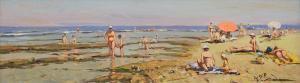 LUXARDO Giorgio 1937-2019,Bagnanti sulla spiaggia,Meeting Art IT 2024-04-20