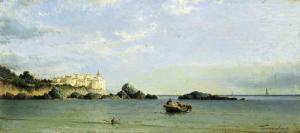 LUXORO Tammar 1825-1899,Paesaggio costiero con barca di pescatori (1875 ci,Christie's GB 2001-12-12