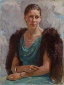 LUYTEN Henri Jean,Portrait de dame à l'étole (Portret van dame met s,Campo & Campo 2021-12-14