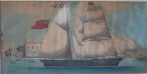 LUZZO Giovanni, John 1800-1900,The schooner Emily in Venice,Bruun Rasmussen DK 2022-02-10