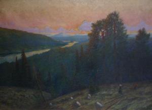 LYCKE Oscar 1877-1927,Paysage de montagne,Giafferi FR 2011-10-05