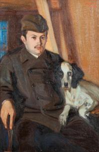 LYDEN Edvin 1879-1956,A MAN WITH A DOG,1907,Bukowskis SE 2013-12-10