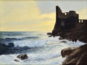 LYDER WENZEL Nicolaysen 1821-1898,Morské pobrežie so zrúcaninou,1880,Soga SK 2018-12-11