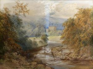 LYDON Alexander Francis 1836-1897,River landscapes one with figures by a river,1883,Ewbank Auctions 2021-03-25