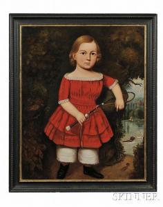 LYDSTON JR William 1813-1881,Portrait of a Young Boy in Red.,Skinner US 2014-03-02