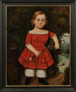 LYDSTON JR William 1813-1881,Portrait of a Young Boy in Red.,1847,Skinner US 2011-03-06