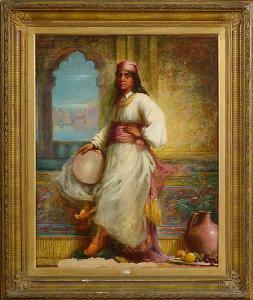 LYLE Thomas Byron 1800-1900,La belle égyptienne au tambourin,1880,VanDerKindere BE 2017-12-12