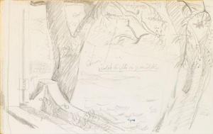 LYMAN John Goodwin 1886-1967,Study for Sunny Beach with Two Trees,Heffel CA 2017-08-31