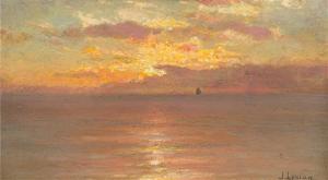 LYMAN Joseph 1843-1913,Sunset on the Main Coast,c.1890,Hindman US 2016-05-25