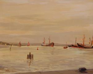 LYNCH C,Dredgers and sailing boats off the coast,1967,Burstow and Hewett GB 2009-09-23