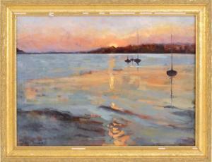 LYNDE George 1900-1900,Harbor at sunset,Eldred's US 2015-07-30
