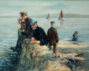 LYNDSAY Roy 1945,KINVARRA EVENING, COUNTY GALWAY,1987,Whyte's IE 2022-12-12