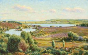 LYNGBO Christen 1871-1968,A landscape with blooming heather,1944,Bruun Rasmussen DK 2018-01-15