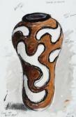 LYNGGAARD Finn 1930-2011,Sketch for a ceramic vase,1996,Bruun Rasmussen DK 2021-09-14