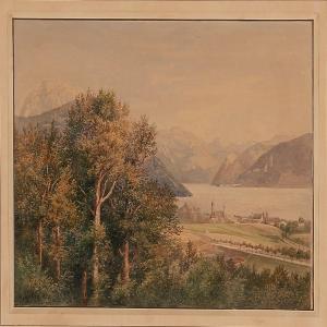 LYNKER Anna 1834-1893,Landscape from Austria,1892,Bruun Rasmussen DK 2012-03-19