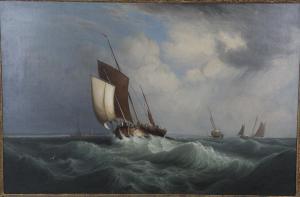 LYNN John 1828-1845,'Boats Off Dungeness',19th century,Tooveys Auction GB 2022-02-16