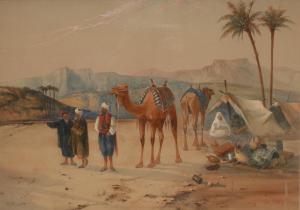 LYNTON Henry Stanton 1886-1912,Arabian Camp,1889,Bamfords Auctioneers and Valuers GB 2020-09-09