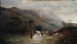 LYONS L,Hirte mit seiner Herde in bergiger Landschaft,1889,DAWO Auktionen DE 2008-03-04